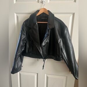 Lioness Sleek Black Leather Jacket